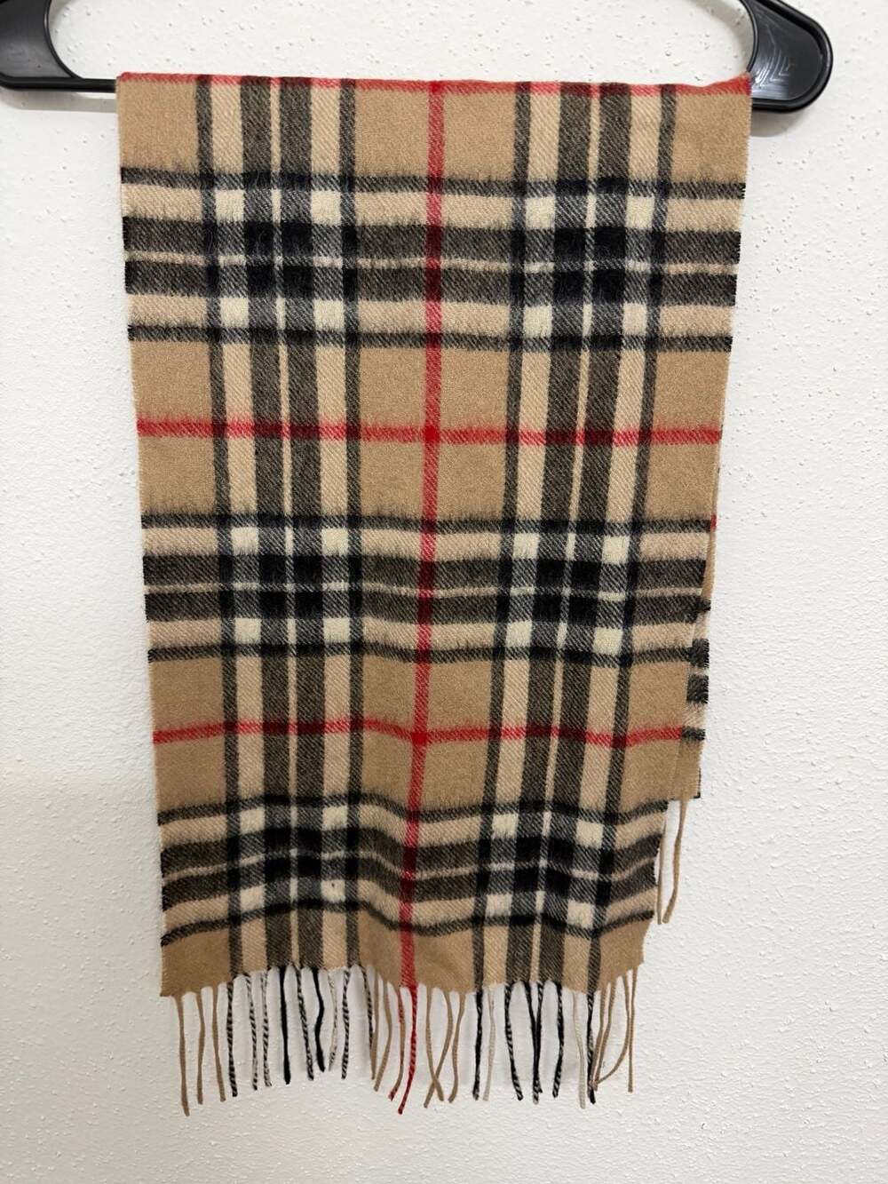 James Pringle Weavers 100% Wool Scarf Camel Thomson Tartan